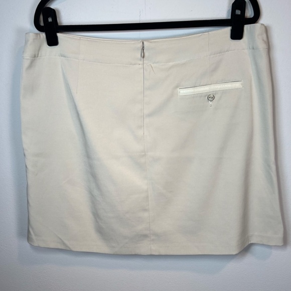 Lady Hagen Women’s Performance Skort Beige Lined Stretch Ribbon Pockets Size 16 - Picture 9 of 16